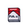 Red and White FUK U Pack of Cigarettes Embroidery Patch