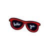 Alluring Red Colored Sunglasses Embroidery Patch