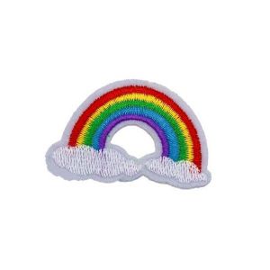 Exotic Rainbow Over the Clouds Embroidery Patch