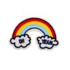 Retro Rainbow Clouds Oh Yeah Caption Embroidery Patch