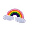 Vintage Rainbow Stripes Over the Clouds Embroidery Patch
