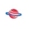Shocking Pink Saturn Planet Blue Rings Embroidery Patch