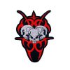 Satanic Red Goat Skulls Embroidery Patch