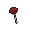 Red Sweet Lollipop Candy Beads Embroidery Patch