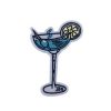 Refreshing Sapphire Martini Drink Embroidery Patch