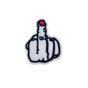 Middle Finger Flipping Off The Bird Embroidery Patch
