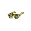 Cool Yellow Eyeglasses Shades Embroidery Patch