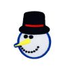Christmas Snowman Black Hat Yellow Nose Embroidery Patch