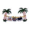 Clothesline on Tropical Palm Trees Embroidery Patch