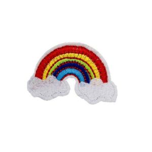 Arc Shape Rainbow Over The Clouds Embroidery Patch