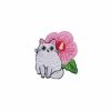 Enamoring Exotic Shorthair Cat and Flower Embroidery Patch