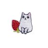 Exotic Shorthair Cat and Strawberry Embroidery Patch