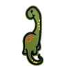 Green Baby Brontosaurus Dinosaur Cartoon Embroidery Patch
