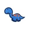 Charming Blue Little Baby Dinosaur Cartoon Embroidery Patch