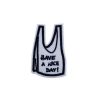 White Shopping Bag Have A Nice Day Caption Embroidery Patch