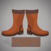 Elegant Brown Boots Vector Art