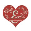 Enamoring Heart Music Sign Embroidery Design