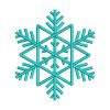 Enamoring Sea Green Snowflake Embroidery Design