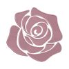 Enchanting Pink Rose Flower Silhouette Embroidery Design