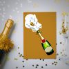 Exhilarating Popping Champagne Vector Art