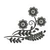 Exotic Flowers With Leaves Embroidery Design