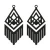 Exotic Square Chandilier Earrings Jewellery Embroidery Design