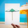 Exquisite Beach Umbrella Vector Art