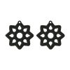 Exquisite Black Flower Earrings Jewelry Embroidery Designs