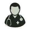 Exquisite Male Doctor Silhouette Embroidery Design
