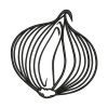 Fascinating Onion Vegetable Silhouette Embroidery Design
