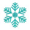 Fascinating Sea Green Snowflake Embroidery Design