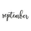 Fascinating September Calligraphy Embroidery Design