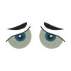 Frowning and Sad Eyes Emoji Embroidery Design