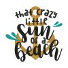 Funny Sun of a Beach Embroidery Design