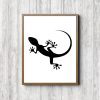 Gecko Lizard Silhouette Art