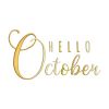 Golden Hello October Calligraphy Embroidery Design