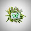 Green Hearts Butterfly Vector Art