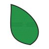 Green Leaf Plain Plant Silhouette Embroidery Design