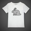 Adorable Grey Rabbit Vector Art