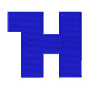 Letter H Embroidery Design