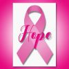 Hope in the Cure Breast Cancer Ribbon Vector Art