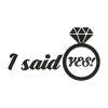 I said Yes! Wedding for Bride Embroidery Design