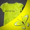 Lemon Colored Butterfly Vector Art