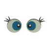 Looking Forward Eyes Emoji Embroidery Design