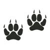 Silhouette Bear Paws Embroidery Design | Animal Paw Embroidery Design | Wild Animal Machine Embroidery File