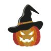 Looming Witch Hat Pumpkin Halloween Embroidery Design