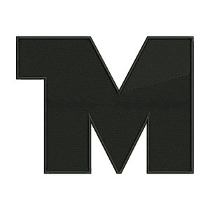 Letter M Embroidery Design