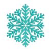 Christmas Cyan Snowflake Embroidery Designs