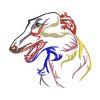 Colorful Borzoi Head Embroidery Design | Pet Animal PES Embroidery File | 4×4 Dog Machine Embroidery Design