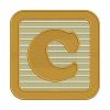 Orange Frame Alphabet C Letter Embroidery Design | Alphabet C Machine Embroidery Design | Digital Embroidery File